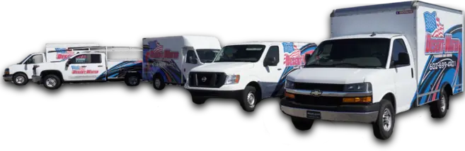 Desert Water Plumbing trucks and vans